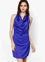 Faballey Blue Colored Solid Shift Dress