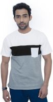 Fabnavitas Striped Men's Round Neck White T-Shirt
