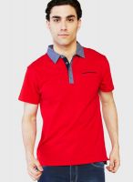 Globus Red Solid Polo T-Shirts