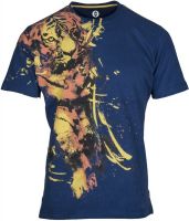 Huetrap Graphic Print Men's Round Neck Blue T-Shirt