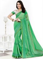 Hypnotex Green Embroidered Saree
