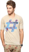 IVPL@Y Printed Men's Round Neck Grey T-Shirt
