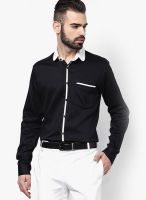 I Know Black Slim Fit Casual Shirt