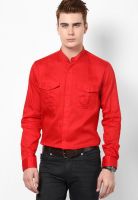 I Know Red Slim Fit Casual Shirt