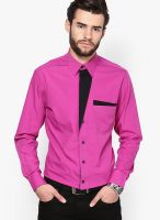 I Know Solid Magenta Casual Shirt