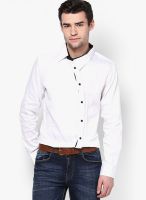 I Know Solid White Casual Shirt