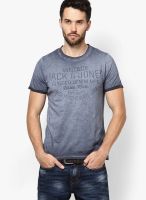 Jack & Jones Blue Round Neck T Shirt