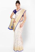 Jashn Beige Embroidered Saree