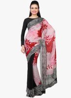 Jashn Black Printed Saree
