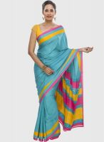 Jashn Blue Printed Saree