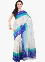 Jashn Blue Printed Saree
