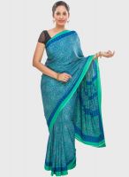 Jashn Green Printed Saree