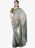 Jashn Green Printed Saree