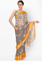 Jashn Grey Printed Saree