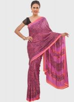 Jashn Pink Printed Saree Jashn Pink Printed Saree