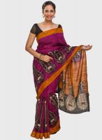 Jashn Purple Printed Saree