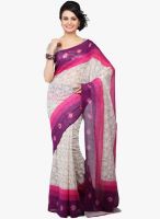 Jashn Purple Printed Saree