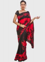 Jashn Red Printed Saree