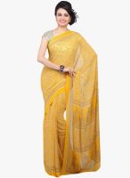 Jashn Yellow Printed Saree