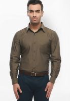 Jogur Brown Regular Fit Casual Shirt