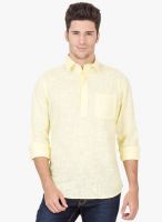 Jogur Solid Lemon Casual Shirt