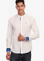 Jogur Solid White Club Wear Shirt