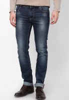 Lawman Pg3 Blue Solid Slim Fit Jeans