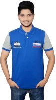 Lemon Slice Solid Men's Polo Neck Blue, Black T-Shirt Lemon Slice Solid Men's Polo Neck Blue, Black T-Shirt