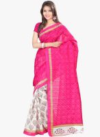 Lookslady Pink Printed Saree