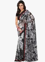 Lookslady White Printed Saree