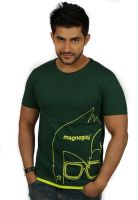 Magnoguy Printed Men's Round Neck Dark Green, Green T-Shirt