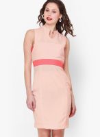 NINETEEN Peach Colored Solid Shift Dress