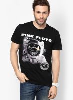 Pink Floyd Black Printed Round Neck T-Shirts