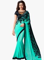 Roop Kashish Aqua Blue Embroidered Saree