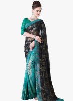 Roop Kashish Aqua Blue Printed Saree