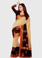 Roop Kashish Beige Embroidered Saree