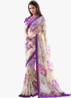 Roop Kashish Beige Printed Saree