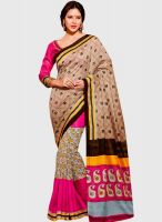 Roop Kashish Beige Printed Saree