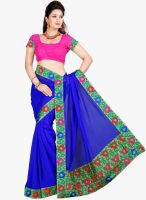 Roop Kashish Blue Embroidered Saree