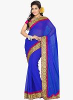 Roop Kashish Blue Embroidered Saree