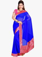 Roop Kashish Blue Embroidered Saree