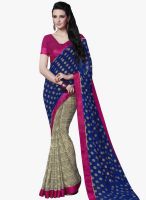 Roop Kashish Blue Printed Saree