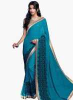 Roop Kashish Blue Printed Saree