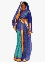 Roop Kashish Blue Printed Saree