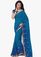 Roop Kashish Blue Printed Saree