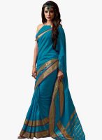 Roop Kashish Blue Solid Saree