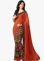 Roop Kashish Brown Printed Saree