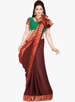 Roop Kashish Coffee Embroidered Saree