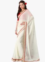 Roop Kashish Cream Embroidered Saree