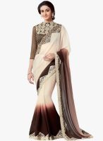 Roop Kashish Cream Embroidered Saree